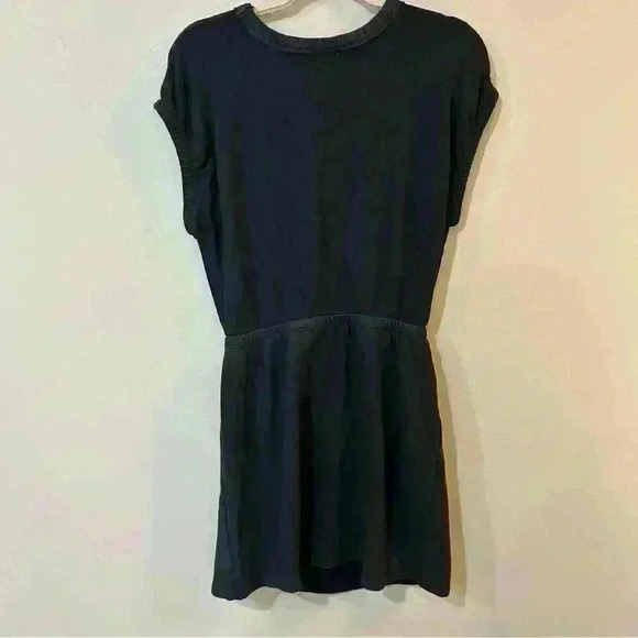 NWT Offline By Aerie Weekend Fleece Cut Out Dress Black Crewneck Size Medium - Picture 5 of 8
